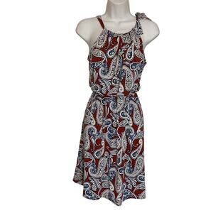 Banana Republic Paisley Perfect Travel Vacation Party Wash & Wear Sundress M